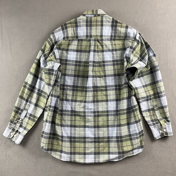 Cinch Shirt Mens Size Large Green Long Sleeve Button Up Plaid Western Rodeo - Picture 7 of 9